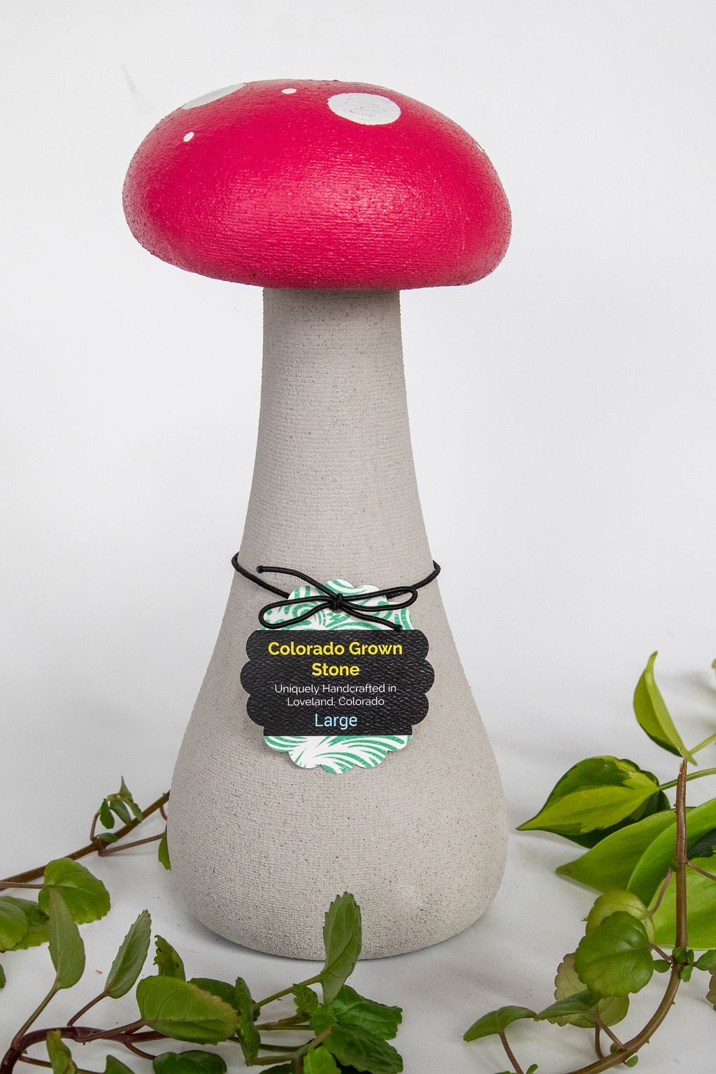 Concrete Garden Mushroom Sculptures - Pretty in Pink