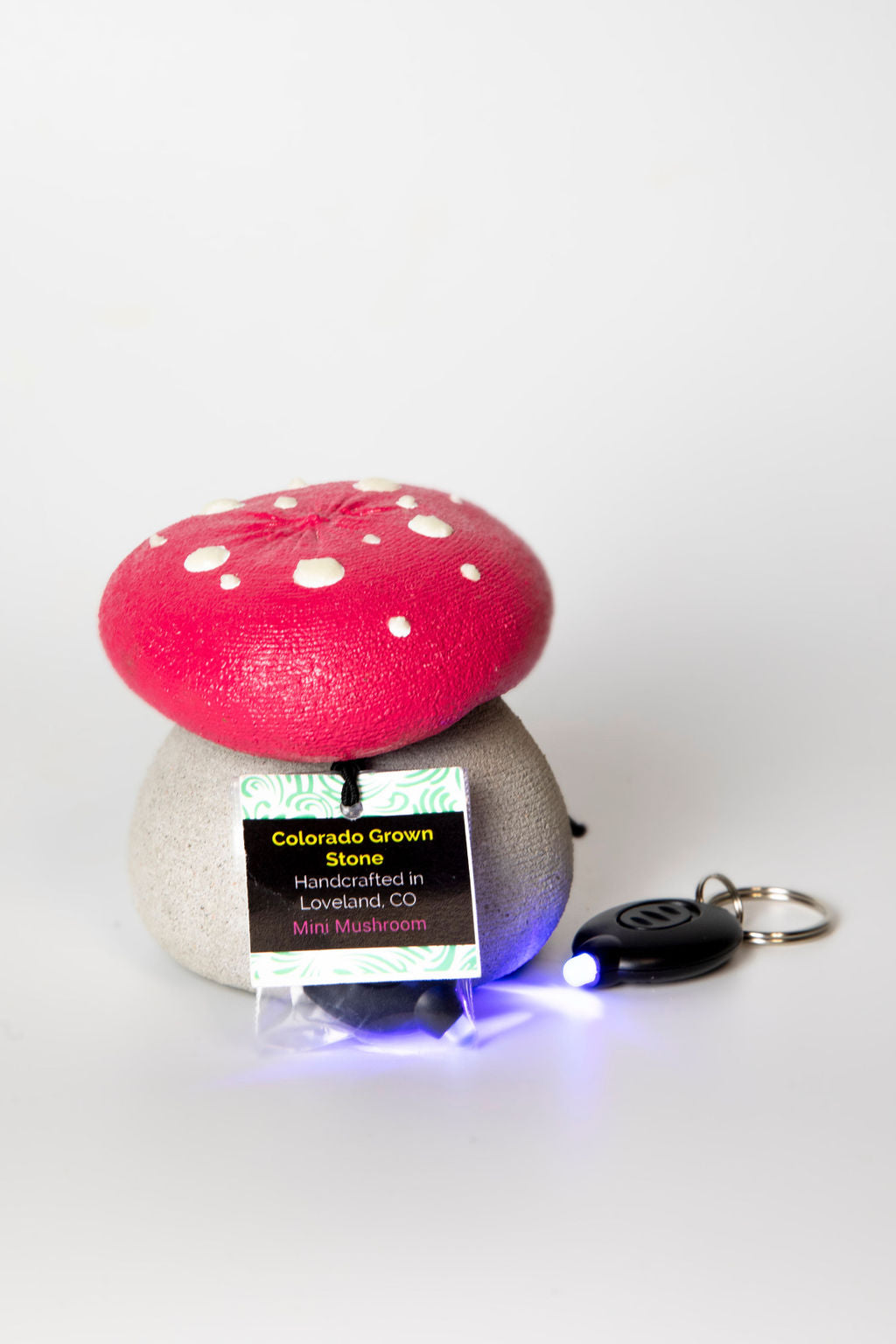 *Mini* Glow-In-The-Dark Concrete Mushrooms - Pretty in Pink